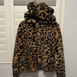 Leopard jacket with ears